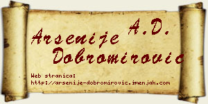 Arsenije Dobromirović vizit kartica